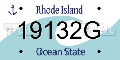 19132G Rhode Island License Plate