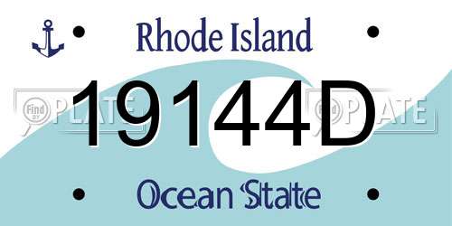19144D Rhode Island License Plate