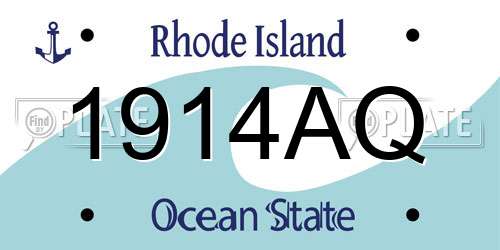 1914AQ Rhode Island License Plate