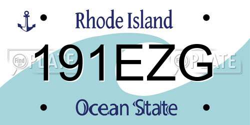 191EZG Rhode Island License Plate