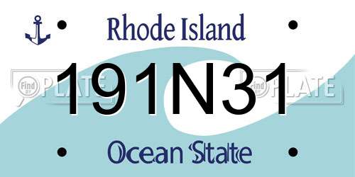 191N31 Rhode Island License Plate