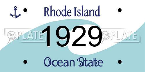 1929 Rhode Island License Plate