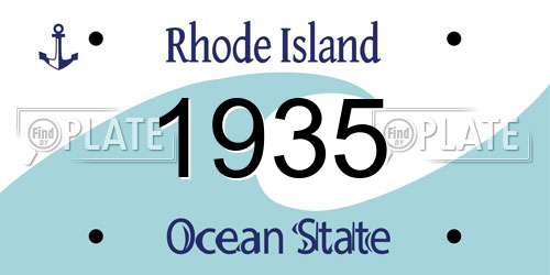 1935 Rhode Island License Plate