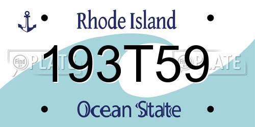 193T59 Rhode Island License Plate