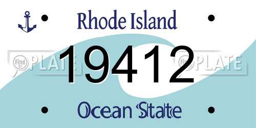 19412 Rhode Island License Plate