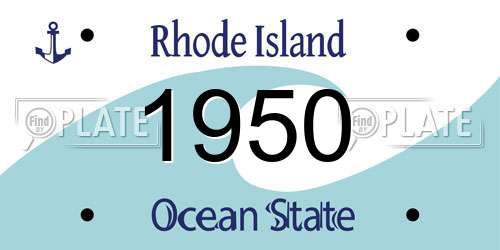 1950 Rhode Island License Plate