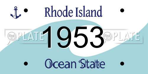 1953 Rhode Island License Plate