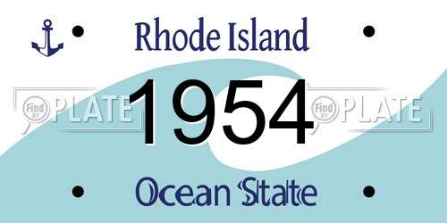 1954 Rhode Island License Plate