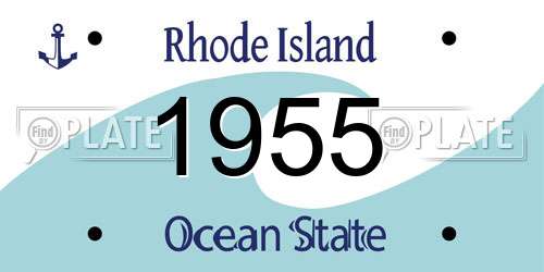 1955 Rhode Island License Plate