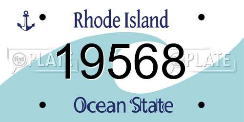 19568 Rhode Island License Plate