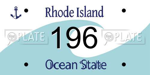 196 Rhode Island License Plate