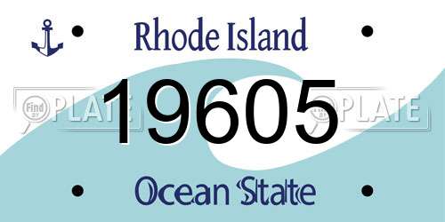 19605 Rhode Island License Plate