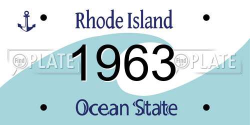 1963 Rhode Island License Plate