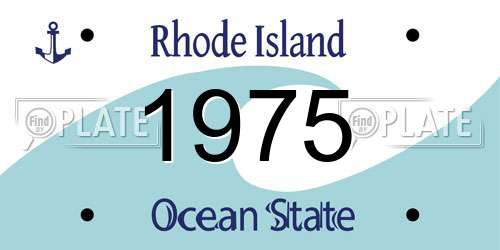 1975 Rhode Island License Plate