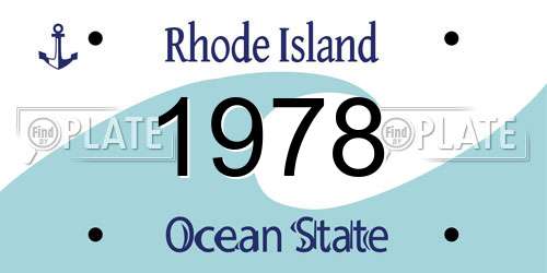 1978 Rhode Island License Plate