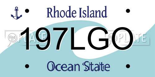 197LGO Rhode Island License Plate