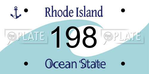 198 Rhode Island License Plate