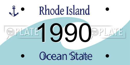 1990 Rhode Island License Plate