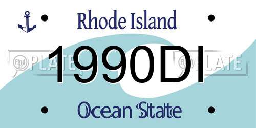1990DI Rhode Island License Plate