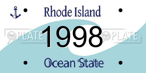 1998 Rhode Island License Plate