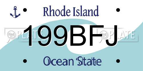 199BFJ Rhode Island License Plate