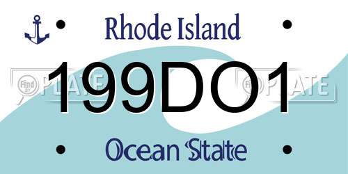 199DO1 Rhode Island License Plate