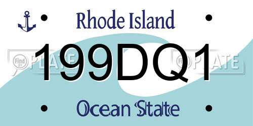 199DQ1 Rhode Island License Plate