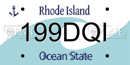 199DQI Rhode Island License Plate