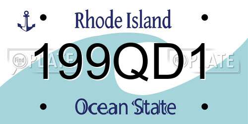 199QD1 Rhode Island License Plate