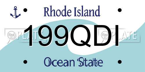 199QDI Rhode Island License Plate