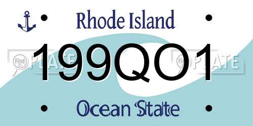 199QO1 Rhode Island License Plate