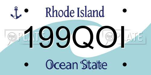 199QOI Rhode Island License Plate