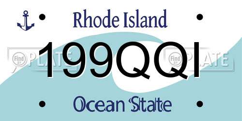 199QQI Rhode Island License Plate