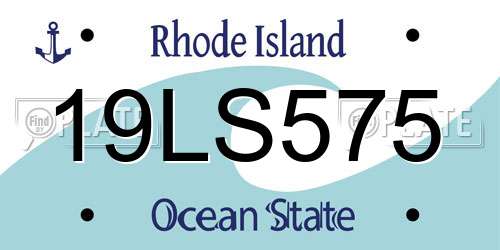 19LS575 Rhode Island License Plate