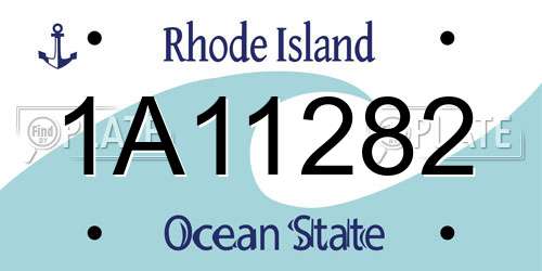 1A11282 Rhode Island License Plate