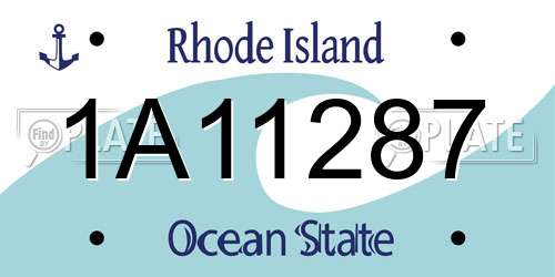 1A11287 Rhode Island License Plate