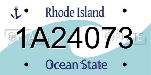 1A24073 Rhode Island License Plate