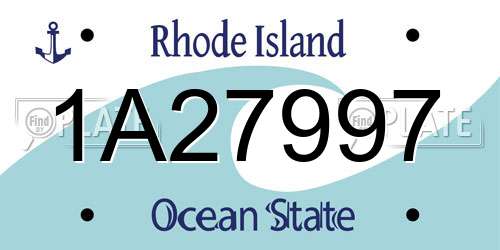 1A27997 Rhode Island License Plate