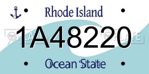 1A48220 Rhode Island License Plate