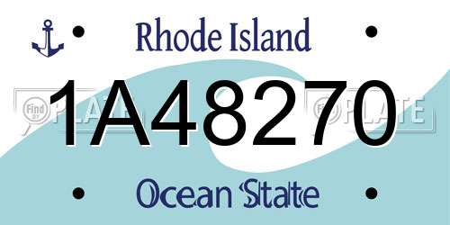 1A48270 Rhode Island License Plate