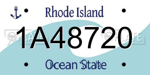 1A48720 Rhode Island License Plate