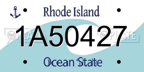 1A50427 Rhode Island License Plate
