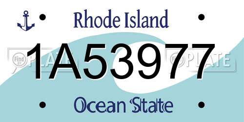 1A53977 Rhode Island License Plate