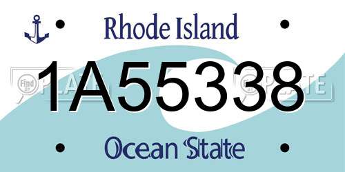 1A55338 Rhode Island License Plate