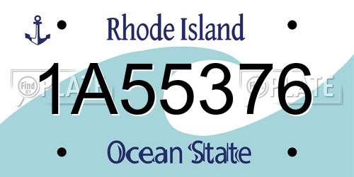1A55376 Rhode Island License Plate