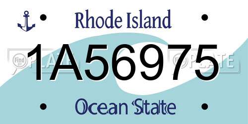 1A56975 Rhode Island License Plate