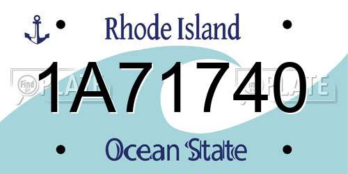 1A71740 Rhode Island License Plate