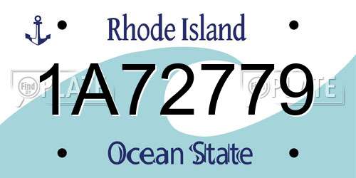 1A72779 Rhode Island License Plate