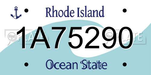 1A75290 Rhode Island License Plate