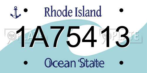 1A75413 Rhode Island License Plate